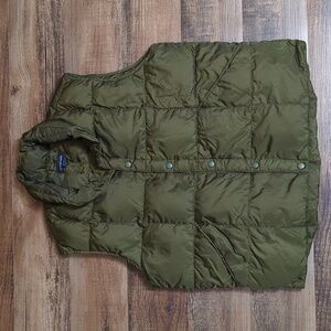 Lands' End Classic Down Filled Puffer Vest Size Large in Forest Green